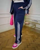 Женский спортивный костюм батал с лампасами SOLINNA Тренд сезона костюм кофта на молнии и брюки польский трикотаж VL-958 Голубой, 50-52 - изображение 7