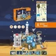 Детский игровой трек Космическая станция ZX 066 A (парковка, английская озвучка, ракета со светом и звуком, 4 машинки, 2 лифта) - изображение 5