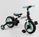 Детский двухколесный велосипед-трансформер Best Trike 56659 колеса PU 10’’ родительская ручка съемные педали Бирюзово-белый - изображение 5
