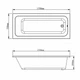 Ванна акриловая встраиваемая VBI Amiata 170x70 с сифоном chrome и ножками белая VBI-070817KIT - изображение 5