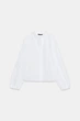 Поплінова блуза з воланами Zara 2011/255 XS Біла (02011255250XS) - изображение 5