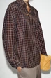 Сорочка оверсайз у клітинку Zara 2264/525 M Коричнева (02264525087М) - изображение 5