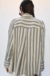 Смугаста сорочка zw collection оверсайз Zara 9479/008 M Бежева (09479008091М) - изображение 4