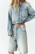 Джинсові шорти baggy trf з середньою посадкою Zara 4730/006 3XL/46 Блакитні (0473000640646) - изображение 3