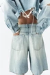 Джинсові шорти baggy trf з середньою посадкою Zara 4730/006 3XL/46 Блакитні (0473000640646) - изображение 6