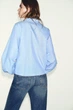 Поплінова блуза з воланами Zara 2011/255 M Блакитна (02011255044М) - зображення 5