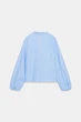 Поплінова блуза з воланами Zara 2011/255 M Блакитна (02011255044М) - зображення 7