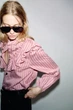 Смугаста сорочка з воланами Zara 2137/693 L Рожева (02137693620L) - изображение 4