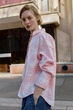 Сорочка оверсайз у клітинку Zara 0779/056 S Рожева (00779056620S) - изображение 4