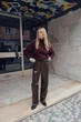 М'який трикотажний светр із високим коміром Zara 2142/170 XL Бордовий (02142170681XL) - зображення 2