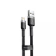 Кабель Baseus Cafule Lightning 2.4A (1m) gray/black - изображение 1