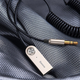 Автомобильный Bluetooth 5.0 AUX адаптер Baseus BA01 (CABA01-01) с микрофоном и Hands-Free / Беспроводной аудиоресивер 3.5 мм витой кабель - изображение 6