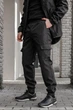 Чоловічі штани карго Softshell демісезонні водостійкі без флісу Easy Intruder 5XL Чорні - зображення 2