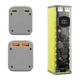 Безпаечный DIY-корпус повербанка T8 желтый на 8x18650 до 20000mAh с быстрой зарядкой QC/PD 45W, дисплеем и фонариком - изображение 1