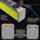Безпаечный DIY-корпус повербанка T8 желтый на 8x18650 до 20000mAh с быстрой зарядкой QC/PD 45W, дисплеем и фонариком - изображение 3