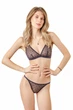 Комплект женский бюстгальтер с мягкой чашкой и стринги из сеточки Felisiya Lingerie Синий 2007+221-058г XL - изображение 3