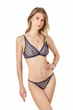 Комплект женский бюстгальтер с мягкой чашкой и стринги из сеточки Felisiya Lingerie Синий 2007+221-061кпе S - изображение 8