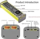 Корпус для повербанка A4 жовтий на 4 акумулятори 21700 до 20000mAh з швидкою зарядкою QC/PD 22.5W, дисплеєм та ліхтариком - зображення 2