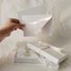 Конверт для дарування грошей у коробочці та папером тішью. Серія Wedding: Білий - зображення 1