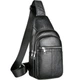Мужская сумка-слинг кожаная 18х32х7 кросс боди для прогулок Tiding Bag A25F-5060A Черная - изображение 1