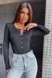 Боді жіноче однотонне чорного кольору Fashion розмір 42-44 (217834) - зображення 1