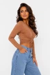 Кофта женская однотонная коричневого цвета Fashion размер 46 (217744) - изображение 2