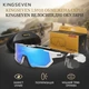 Велосипедные очки KINGSEVEN LS910 с комплектом сменных линз 3 шт и защитой UV400 для велоспорта и бега противоударные поляризационные с черно белой оправой из полимера TR90 для профессиональной защиты зрения при интенсивных тренировках на открытом воздухе - изображение 1