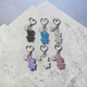 Брелок Swarovski Color Bear Mint для телефонов из кристаллов - изображение 2
