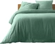 Komplet pościeli Douceur d'interieur Angelia muślin Poszwa na kołdrę 240 x 220 cm + 2 poszewki na poduszki 63 x 63 cm Zielony (3574386447065) - obraz 1