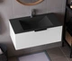 Тумба подвесная Status Vista 80, с умывальником Neil Low 80 Black - изображение 4