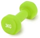 Гантель вінілова PowerPlay 4125 Achilles 3 кг. Зелена (1шт.) (PP_PP_4125_3kg) - зображення 1