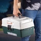 Ящик для інструментів Intertool 530x270x245 мм пластиковий місткий органайзер з висувними лотками та надійним замком для майстерні та дому - зображення 6
