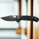 Ніж складаний SOG Seal XR, замок XR Lock, лезо Plain Black Cerakote CPM-S35VN, руківя Black GRN, Тайвань, 12-21-02-57 - изображение 11