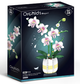 Конструктор 3D цветок Орхидея в горшке Orchirds фигурка мини блоки 616 деталей 24.5x9.6 см (SVS) - изображение 7