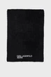 Жіночий чорний шарф furry logo Karl Lagerfeld Jeans OS 246J3302 - изображение 1