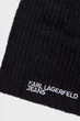 Жіночий чорний шарф furry logo Karl Lagerfeld Jeans OS 246J3302 - изображение 4