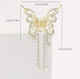 Крабик для волос с кисточками и жемчужинами в форме бабочки Butterfly Pearl - изображение 2