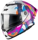 Шолом MT Thunder 4 R SV Pipen, S, Білий глянцевий/Рожевий (3080493) - изображение 1