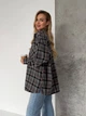Жіноча фланелева сорочка оверсайз 1611, графіт, one size - изображение 5