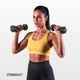 Гантель EasyFit 3 кг 1 шт с виниловым покрытием черная цельная литая неразборная для фитнеса (Yl3-0BK) - изображение 5