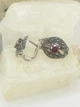 Серебряные серьги со вставкой и капельным серебром (103862/26) - изображение 3