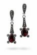 Серебряные серьги с цирконом и капельным серебром (103773/33) - изображение 1