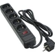 Фільтр живлення Patron 1.8 m3*1.5mm2 (SP-1652) 5 розеток BLACK - зображення 1