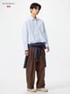 Укороченная рубашка свободного кроя JW ANDERSON UNIQLO в клетку 1159862495 (Голубой XL) - изображение 4