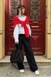 Укороченная рубашка свободного кроя JW ANDERSON UNIQLO в клетку 1159862495 (Голубой XL) - изображение 8