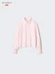 Укороченная рубашка свободного кроя JW Anderson Uniqlo в полоску 1159863176 (Розовый XL) - изображение 3