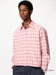Укороченная рубашка свободного кроя JW ANDERSON UNIQLO в клетку 1159863607 (Розовый M) - изображение 2