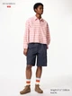 Укороченная рубашка свободного кроя JW ANDERSON UNIQLO в клетку 1159863607 (Розовый M) - изображение 3