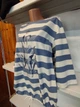 Жіночий світшот в 3XL розмірі в смужку с зав'язкою знизу з рукавами нижче локтя - изображение 4