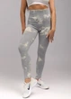 Жіночі лосини мармурові з пуш ап ефектом та високою посадкою Push Up Tie-Dye сіро-білі L (M70175RK) - зображення 1